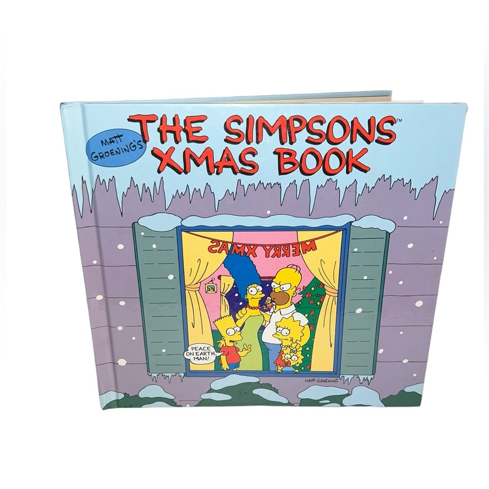 VINTAGE "The Simpsons Xmas Book" By Matt Groening- Hardcover- First Edition Book
